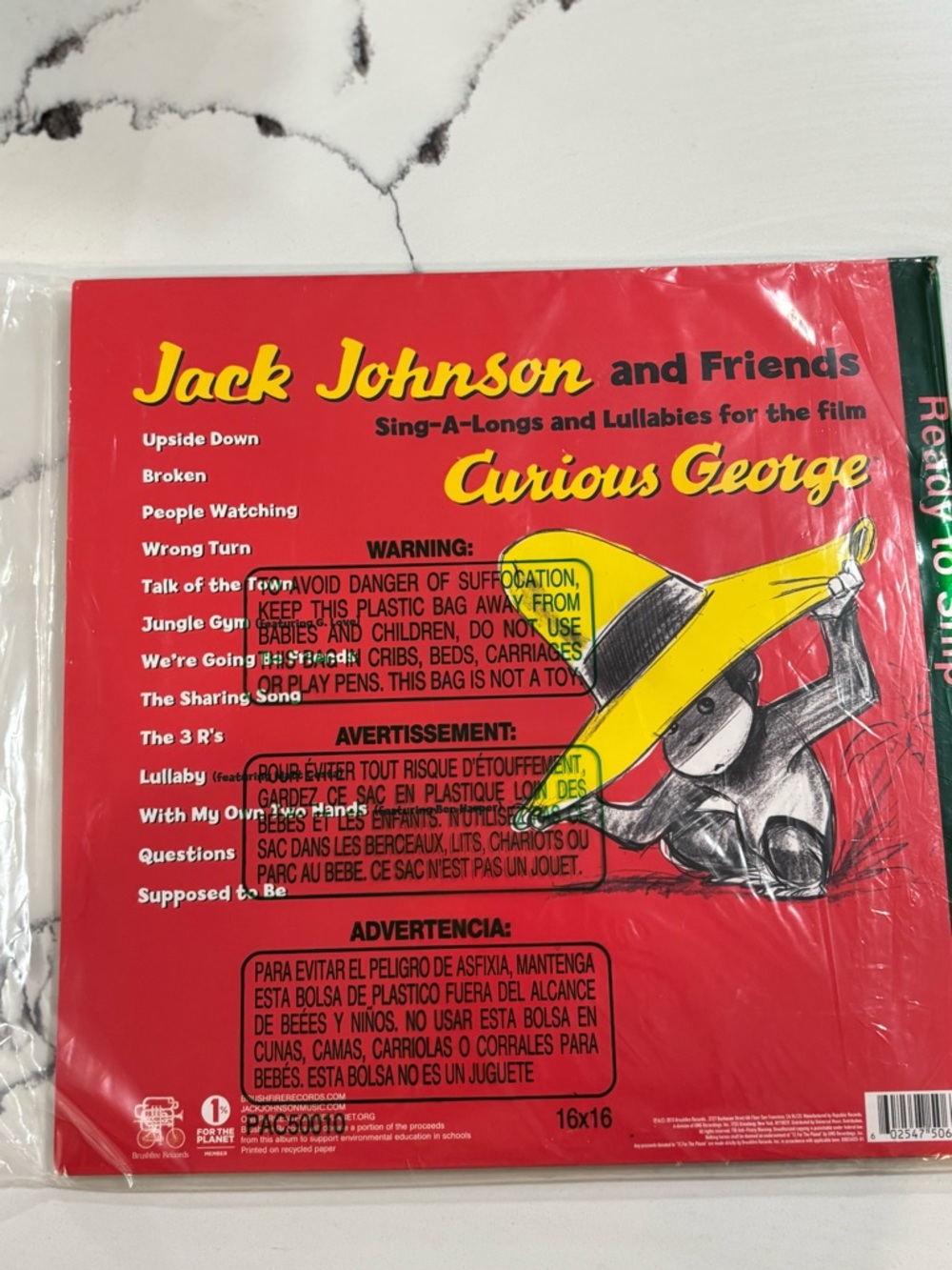 Jack Johnson Curious George Sing-A-Longs Vinyl - Picture 2 of 3